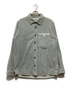 STONE ISLANDストーンアイランド）の古着「Corduroy Full Button Spell Out Overshirt / コーデュロイフルボタンスペルアウトオーバーシャツ / 771511811」｜グリーン
