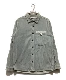 STONE ISLAND（ストーンアイランド）の古着「Corduroy Full Button Spell Out Overshirt / コーデュロイフルボタンスペルアウトオーバーシャツ / 771511811」｜グリーン