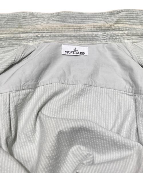 STONE ISLAND（ストーンアイランド）STONE ISLAND (ストーンアイランド) Corduroy Full Button Spell Out Overshirt / コーデュロイフルボタンスペルアウトオーバーシャツ / 771511811 グリーン サイズ:XLの古着・服飾アイテム