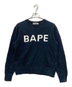 A BATHING APEアベイシングエイプ）の古着「BAPEロゴ スウェットシャツ」｜ブラック