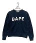 A BATHING APE（アベイシングエイプ）の古着「BAPEロゴ スウェットシャツ」｜ブラック