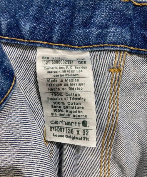 CarHartt（カーハート）CarHartt (カーハート) ウォッシュドロガーダブルフロントワークジーン インディゴ サイズ:W36の古着・服飾アイテム