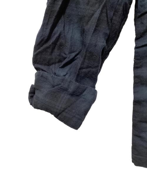NEIGHBORHOOD.（ネイバーフッド）NEIGHBORHOOD. (ネイバーフッド) WIND AND SEA (ウィンダンシー) コラボチェックシャツ ネイビー サイズ:Lの古着・服飾アイテム