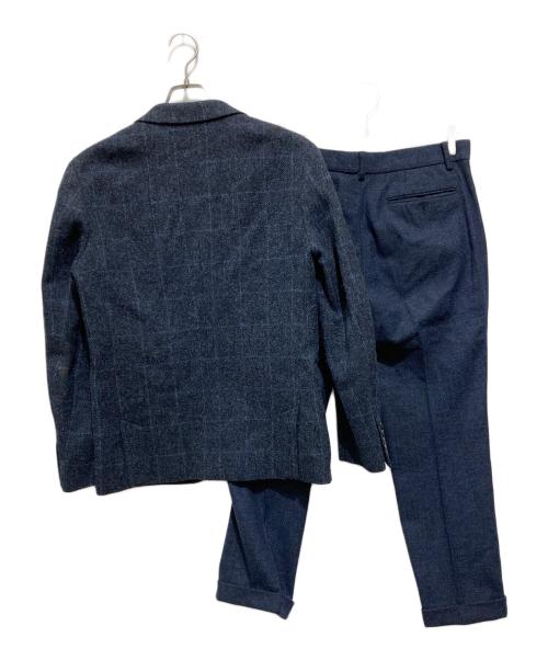 PS Paul Smith（ＰＳポールスミス）PS Paul Smith (ＰＳポールスミス) ツイードチェックセットアップスーツ ネイビー サイズ:Lの古着・服飾アイテム