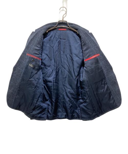 PS Paul Smith（ＰＳポールスミス）PS Paul Smith (ＰＳポールスミス) ツイードチェックセットアップスーツ ネイビー サイズ:Lの古着・服飾アイテム
