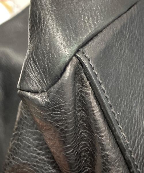PRADA（プラダ）PRADA (プラダ) レザートートバッグ ブラック×ブラウン（NERO/TEAK）の古着・服飾アイテム