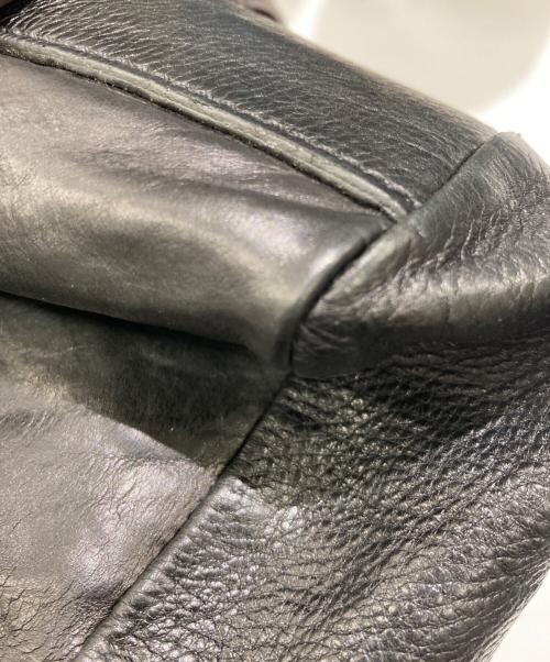 PRADA（プラダ）PRADA (プラダ) レザートートバッグ ブラック×ブラウン（NERO/TEAK）の古着・服飾アイテム