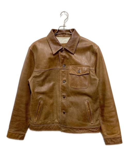 OLD GAP（オールドギャップ）OLD GAP (オールドギャップ) レザートラッカージャケット ブラウン サイズ:Mの古着・服飾アイテム