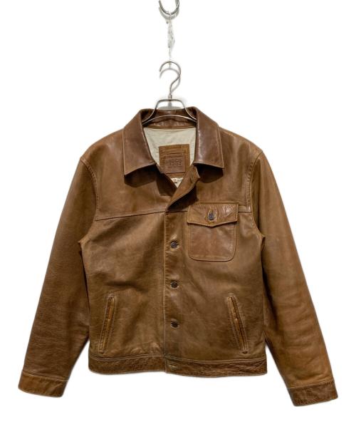 OLD GAP（オールドギャップ）OLD GAP (オールドギャップ) レザートラッカージャケット ブラウン サイズ:Mの古着・服飾アイテム