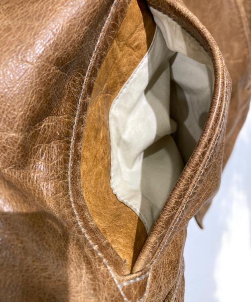 OLD GAP（オールドギャップ）OLD GAP (オールドギャップ) レザートラッカージャケット ブラウン サイズ:Mの古着・服飾アイテム