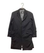 BURBERRY BLACK LABELバーバリーブラックレーベル）の古着「カシミヤ混裏地チェックチェスターコート」｜ブラック