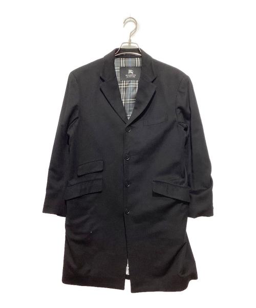 BURBERRY BLACK LABEL（バーバリーブラックレーベル）BURBERRY BLACK LABEL (バーバリーブラックレーベル) カシミヤ混裏地チェックチェスターコート ブラック サイズ:Mの古着・服飾アイテム