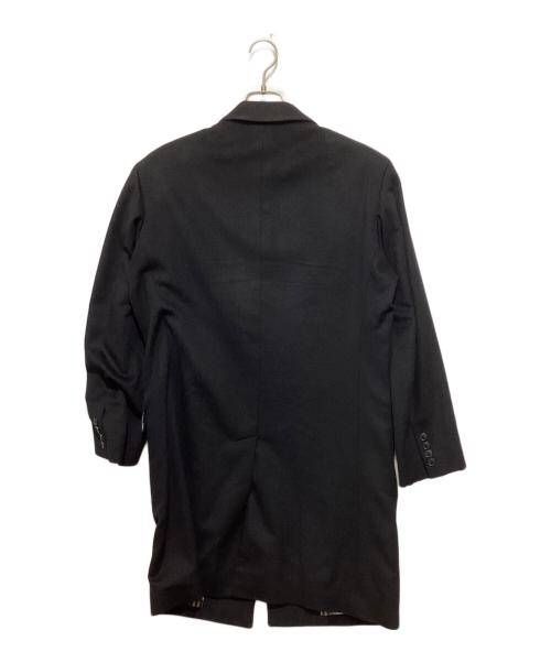 BURBERRY BLACK LABEL（バーバリーブラックレーベル）BURBERRY BLACK LABEL (バーバリーブラックレーベル) カシミヤ混裏地チェックチェスターコート ブラック サイズ:Mの古着・服飾アイテム