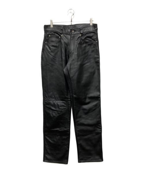Schott（ショット）Schott (ショット) レザーパンツ ブラック サイズ:W34の古着・服飾アイテム