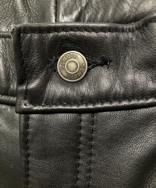 Schott（ショット）Schott (ショット) レザーパンツ ブラック サイズ:W34の古着・服飾アイテム