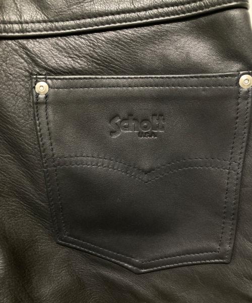 Schott（ショット）Schott (ショット) レザーパンツ ブラック サイズ:W34の古着・服飾アイテム