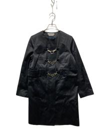 FOXEY NEWYORK（フォクシーニューヨーク）の古着「メタルホックナイロンコート」｜ブラック