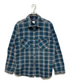 stussyステューシー）の古着「00s oldチェックネルシャツ」｜ネイビー