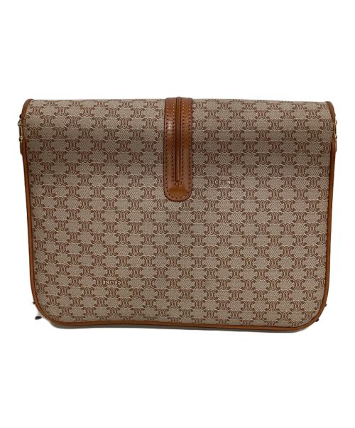 CELINE（セリーヌ）CELINE (セリーヌ) トリオンフマカダムフラップショルダーバッグ ブラウンの古着・服飾アイテム