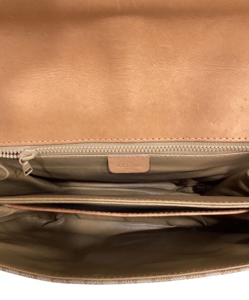 CELINE（セリーヌ）CELINE (セリーヌ) トリオンフマカダムフラップショルダーバッグ ブラウンの古着・服飾アイテム