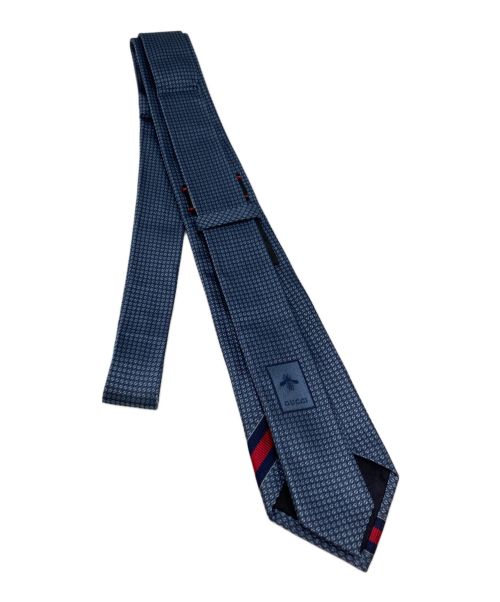 GUCCI（グッチ）GUCCI (グッチ) シェリーラインビーネクタイ ネイビー サイズ:-の古着・服飾アイテム