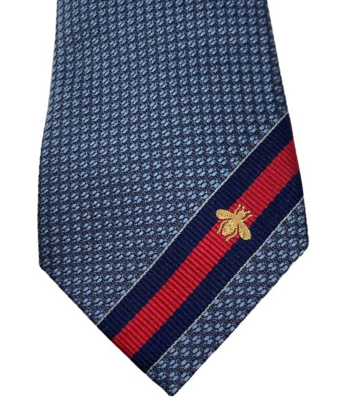 GUCCI（グッチ）GUCCI (グッチ) シェリーラインビーネクタイ ネイビー サイズ:-の古着・服飾アイテム