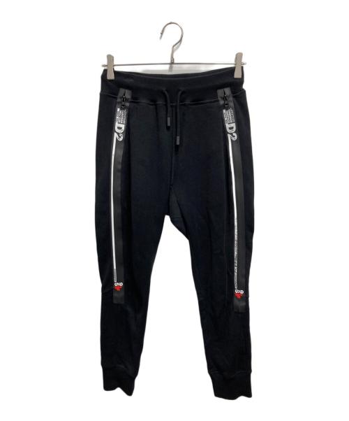 DSQUARED2（ディースクエアード）DSQUARED2 (ディースクエアード) ジョギングパンツ/LADIES D2Line Sweatpants ブラック サイズ:XXSの古着・服飾アイテム