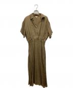 Drawing Numbersドローイングナンバーズ）の古着「リネンシャツワンピース」｜ブラウン