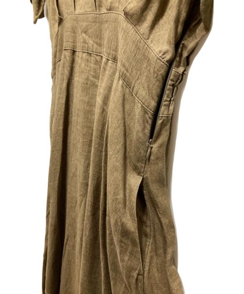 Drawing Numbers（ドローイングナンバーズ）Drawing Numbers (ドローイングナンバーズ) リネンシャツワンピース ブラウン サイズ:38の古着・服飾アイテム