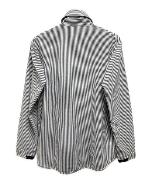 alk phenix（アルクフェニックス）alk phenix (アルクフェニックス) ストライプシアサッカーシャツ グレー サイズ:XLの古着・服飾アイテム