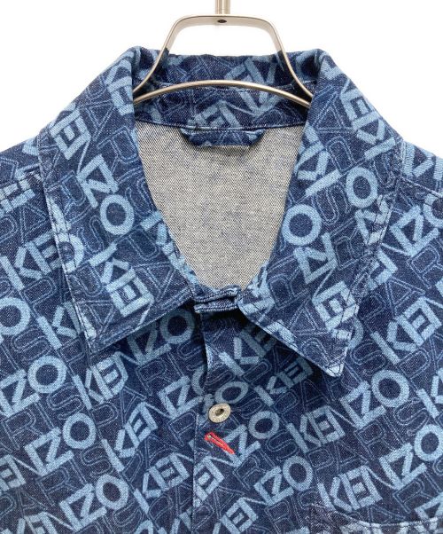 KENZO（ケンゾー）KENZO (ケンゾー) モノグラムカバーオール インディゴ サイズ:Sの古着・服飾アイテム
