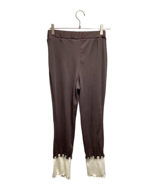 MURRAL（ミューラル）MURRAL (ミューラル) リブパンツ ブラウン サイズ:Ⅿの古着・服飾アイテム