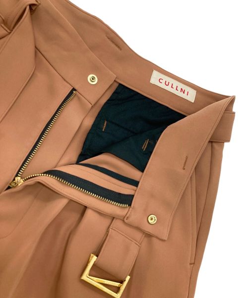 CULLNI（クルニ）CULLNI (クルニ) ベルテッドワイドスラックス ブラウン サイズ:M 未使用品の古着・服飾アイテム