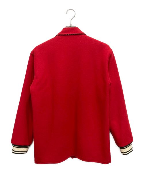 GREASEVILLE!（グリースヴィル）GREASEVILLE! (グリースヴィル) コーチウールジャケット レッド サイズ:Mの古着・服飾アイテム