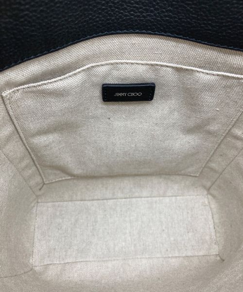 JIMMY CHOO（ジミーチュウ）JIMMY CHOO (ジミーチュウ) スタッズ ペガシ トートバッグ 2WAYバッグ ブラックの古着・服飾アイテム