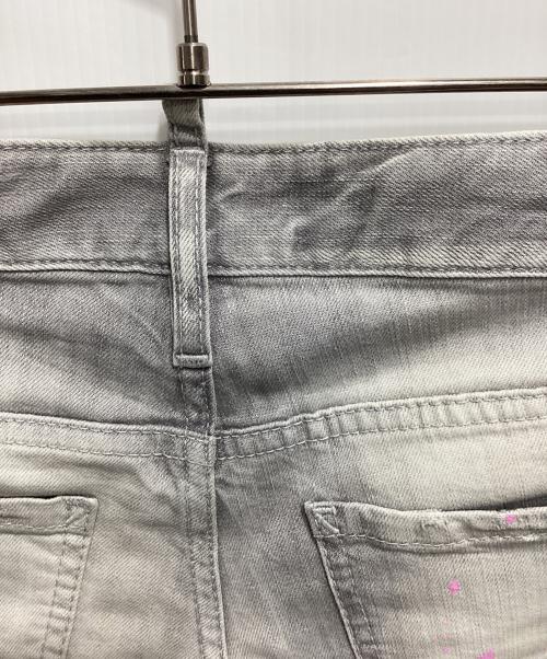 DSQUARED2（ディースクエアード）DSQUARED2 (ディースクエアード) ダメージデニムパンツ グレー サイズ:Sの古着・服飾アイテム