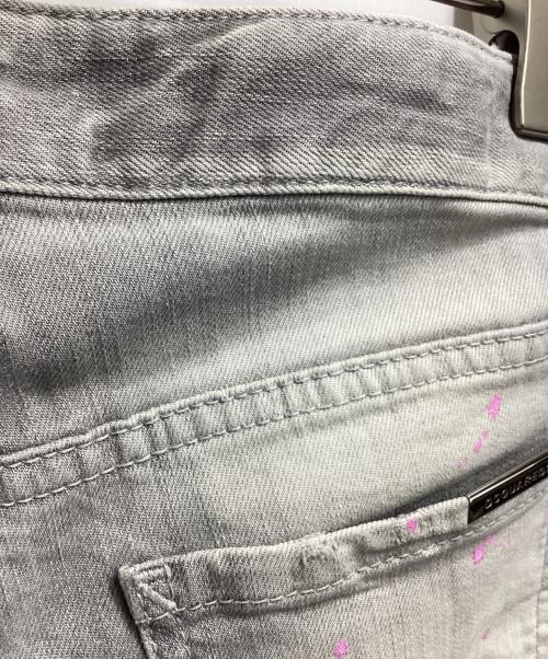 DSQUARED2（ディースクエアード）DSQUARED2 (ディースクエアード) ダメージデニムパンツ グレー サイズ:Sの古着・服飾アイテム