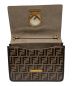 中古・古着 FENDI (フェンディ) キャナイエフズッカレザー2WAYショルダーバッグ ブラウン：65000円