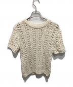 LEエルイー）の古着「MARY CROCHET KNIT プルオーバー」｜ベージュ