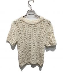 LE（エルイー）の古着「MARY CROCHET KNIT プルオーバー」｜ベージュ