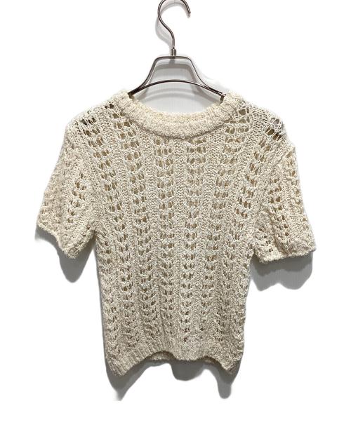LE（エルイー）LE (エルイー) MARY CROCHET KNIT プルオーバー ベージュ サイズ:FREEの古着・服飾アイテム