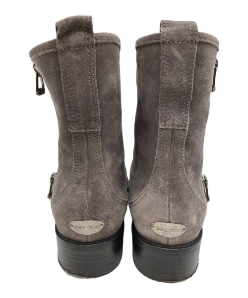 JIMMY CHOO（ジミーチュウ）JIMMY CHOO (ジミーチュウ) スエードサイドジップブーツ グレー サイズ:35.5の古着・服飾アイテム