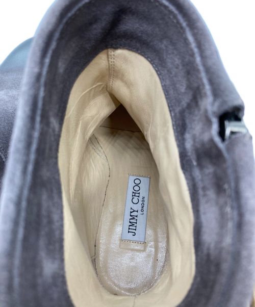 JIMMY CHOO（ジミーチュウ）JIMMY CHOO (ジミーチュウ) スエードサイドジップブーツ グレー サイズ:35.5の古着・服飾アイテム