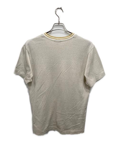 COMME des GARCONS HOMME PLUS（コムデギャルソンオムプリュス）COMME des GARCONS HOMME PLUS (コムデギャルソンオムプリュス) ラメVカットソー ベージュ サイズ:Mの古着・服飾アイテム