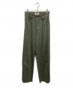 COLLAGE GALLARDAGALANTEコラージュ ガリャルダガランテ）の古着「【全骨格細見え】ブルージュデニムパンツ」｜グリーン