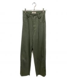 COLLAGE GALLARDAGALANTE（コラージュ ガリャルダガランテ）の古着「【全骨格細見え】ブルージュデニムパンツ」｜グリーン