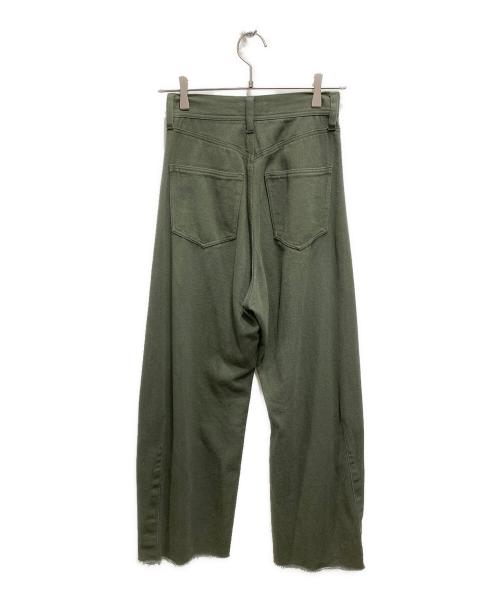 COLLAGE GALLARDAGALANTE（コラージュ ガリャルダガランテ）COLLAGE GALLARDAGALANTE (コラージュ ガリャルダガランテ) 【全骨格細見え】ブルージュデニムパンツ グリーンの古着・服飾アイテム