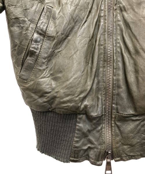 GIORGIO BRATO（ジョルジョブラッド）GIORGIO BRATO (ジョルジョブラッド) レザージャケット／GUYX002V/D グリーン サイズ:46の古着・服飾アイテム