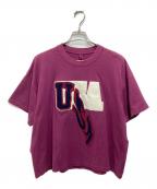 doubletダブレット）の古着「DROP PATCH EMBROIDERY T-SHIRT」｜パープル