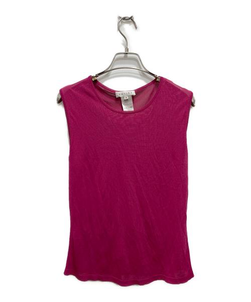 CELINE（セリーヌ）CELINE (セリーヌ) シースルーベスト ピンク サイズ:Mの古着・服飾アイテム